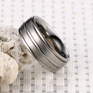 Men&Women Stainless Steel Titanium  Band Ring Wedd
